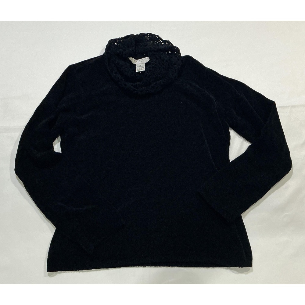 Outfit JPR Sweater Womens Medium Black Chunky Pullover Knit Cowl Neck Cozy